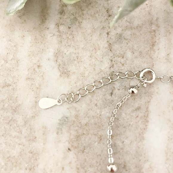 925 Sterling Silver Pearl Bracelet Bead Bracelet Dainty Stackable Bracelet - Picture 5 of 5